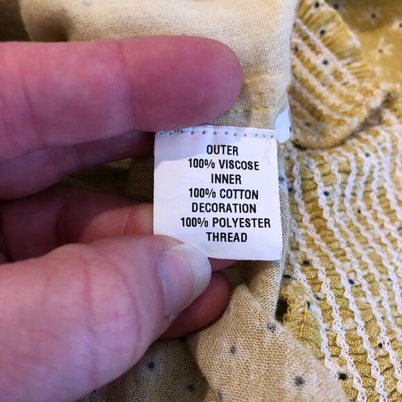 Anthropologie Blank gold pink floral off shoulder top size Small boho spring - Picture 10 of 16